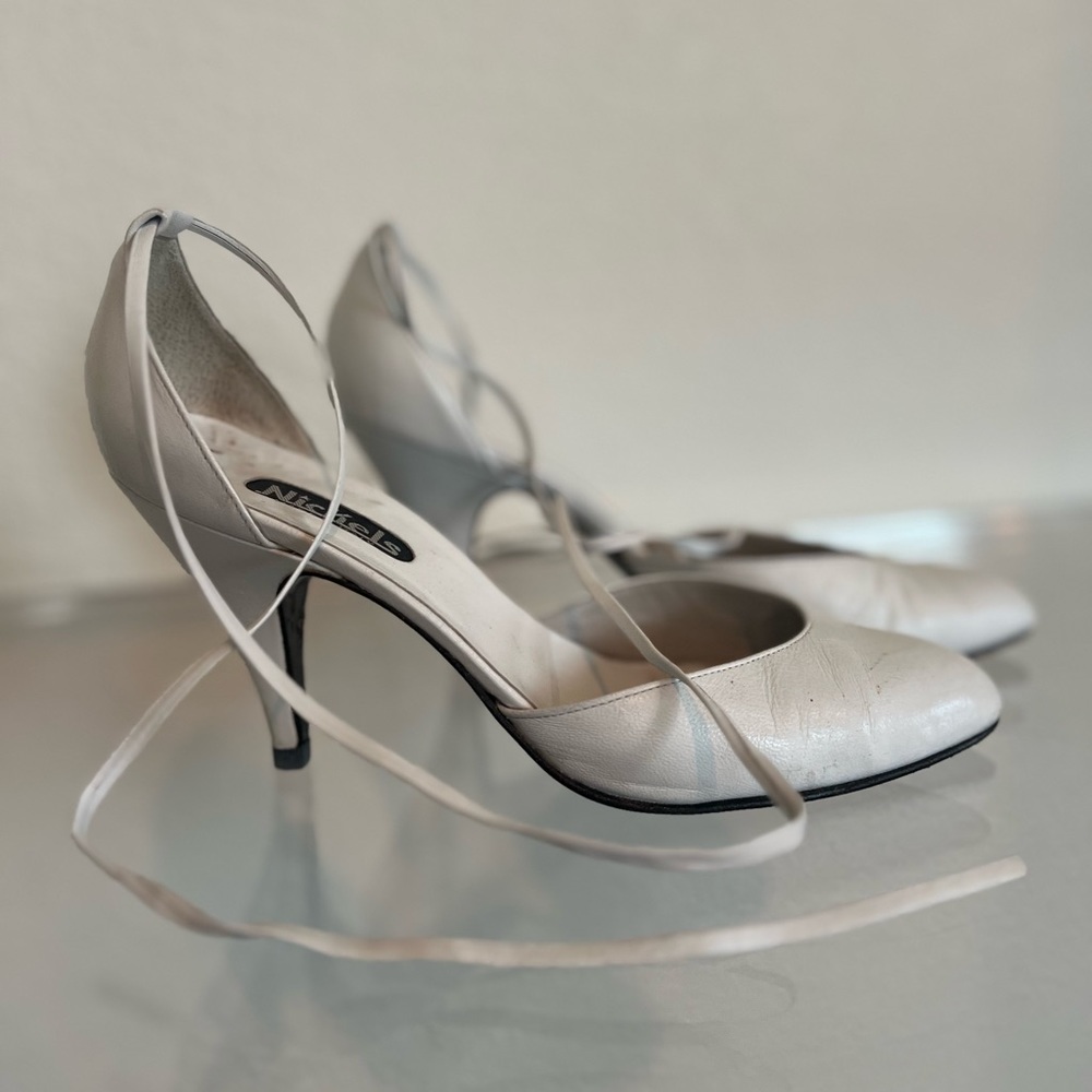 Vintage 80s Nickels Lace Up Heels